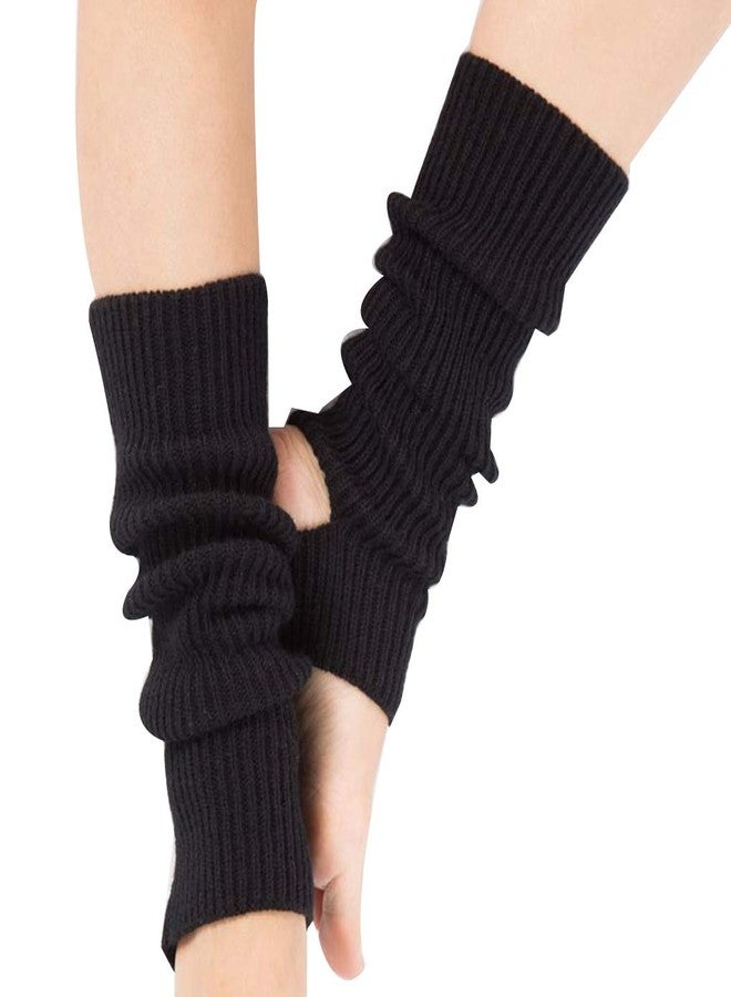 Guojanfon 1 Pair Fashion Yoga Socks for Women Girls Workout Socks Toeless Training Dance Leg Warmers (Black) - Image 5